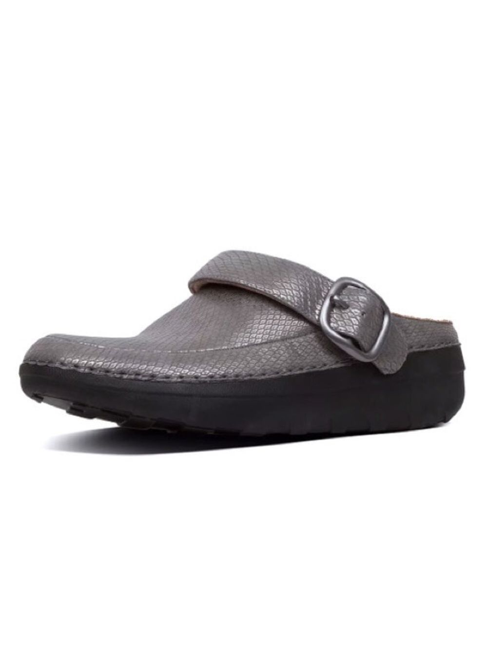 Fitflop Women's Gogh Pro Superlight Shimmersnake Clog Pewter